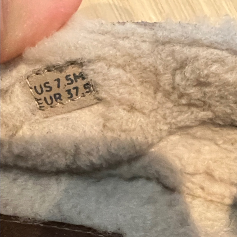 Women’s Suede Slip-On Mules - Grayge suede & shearling inside size 7.5 - Picture 8 of 8